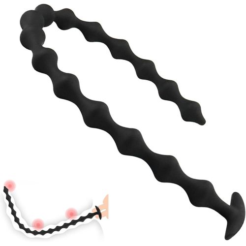 Eryi-Plug Anal Avec 15 Perles Anales Boule,58 Cm Extra Long Buttplug Prostate Perle Anale Jouets,Anus Masturbateur Sex Toys Pour Couples Extrême Sexe (A)