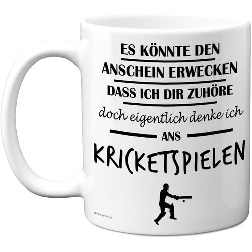 Eryi-Cadeaux De Cricket Pour Hommes \U2013 Je Pense Au Cricket \U2013 Tasse Amusante De Cricket, Cadeaux Pour Les Amateurs De Cricket, Cadeaux De Cricket, Tasse En Céramique De Qualité Supérieure De