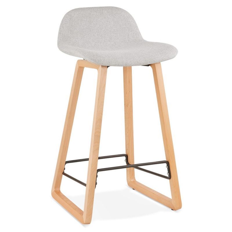 Paris Prix - Tabouret De Bar Design "Talik" 86cm Gris & Naturel