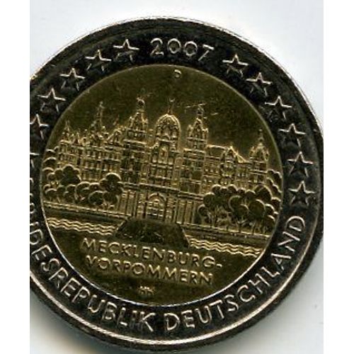 Allemagne 2 Euros 2007 Atelier D Commémorative Mecklenburg - Vorpommern Château De Schwerin