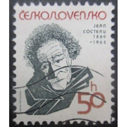 Tchecoslovaquie N°2795 Ecrivain Jean Cocteau Oblitéré