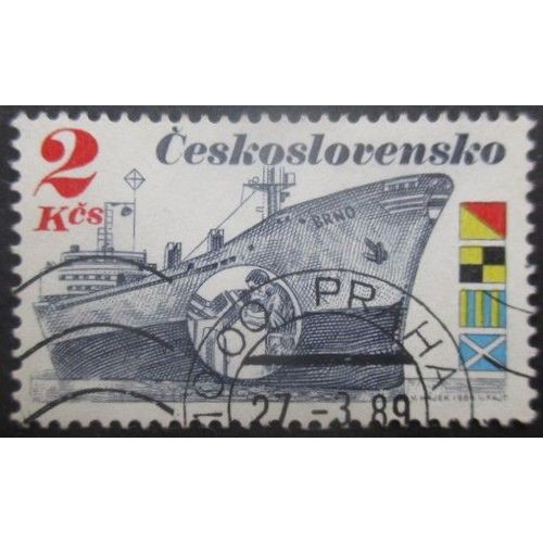 Tchecoslovaquie N°2800 Bateau De Commerce Oblitéré