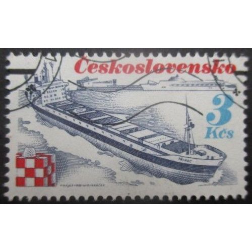 Tchecoslovaquie N°2801 Bateau De Commerce Oblitéré