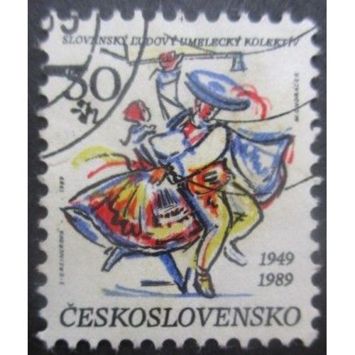 Tchecoslovaquie N°2812 Danse Folklorique Oblitéré