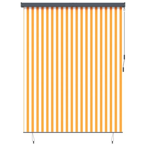 Vidaxl Store Enrouleur Extérieur - 200x250 Cm En Blanc Et Orange.