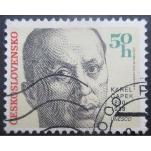 Tchecoslovaquie N°2832 Karel Capek Oblitéré