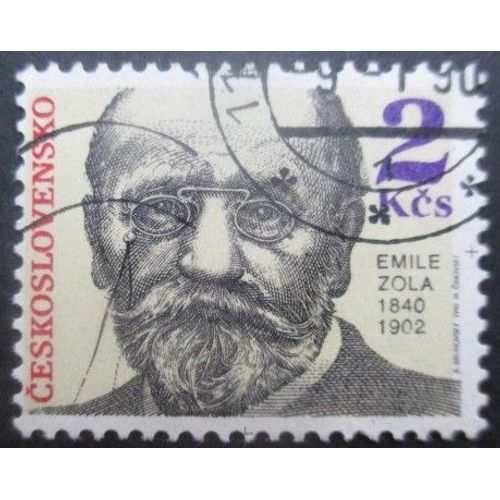 Tchecoslovaquie N°2834 Emile Zola Oblitéré