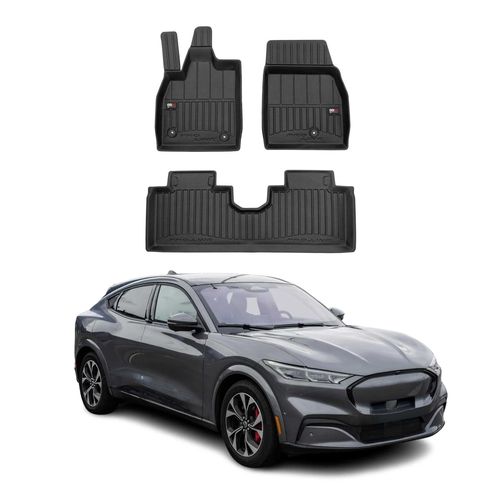 Omac Tapis De Sol En Caoutchouc Pour Ford Mustang Mach-E 2020-2025 Noir Premium