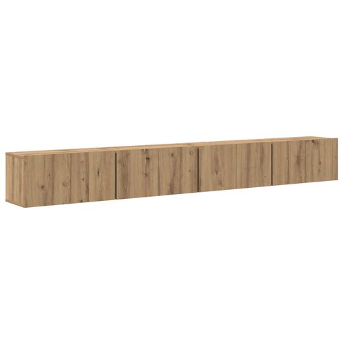 Vidaxl Ensemble Meuble Tv 4 Pcs Chêne Artisan Moyen 60 X 30 X 30.5 Cm