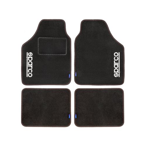 Sparco Tapis De Sol Tapis De Voiture Toutes Saisons 4 Pièces Avec Ligne Rouge