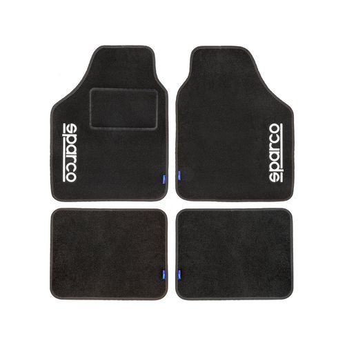 Sparco Tapis De Sol Tapis De Voiture Toutes Saisons 4 Pièces Avec Ligne Noir