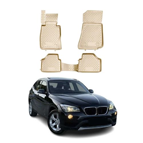 Omac 3d Tapis De Sol Pour Bmw X1 E84 2009-2015 Caoutchouc Tpe Beige