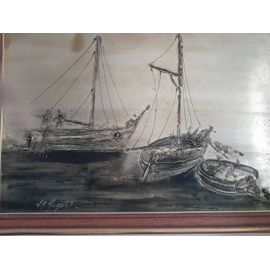 Beau Tableau De Bateaux En Aluminium