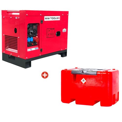 Groupe électrogène diesel 10kW + station de ravitaillement 440L MW Tools DG100EPACK2 DG100EPACK2