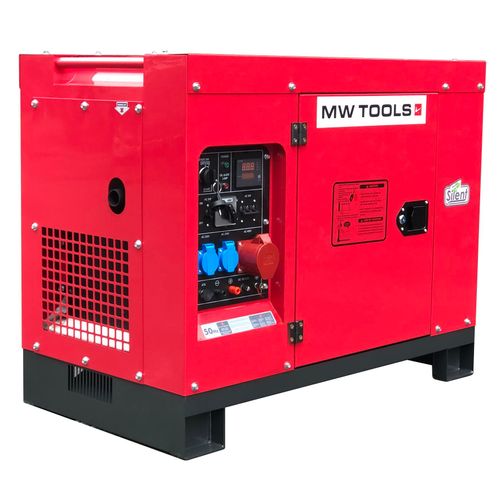 Groupe électrogène insonorisé diesel 8kW 230V + 10kW 400V MW Tools DG100E DG100E