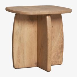 Table De Chevet Agathe En Bois De Manguier 45x45 Cm Bois Naturel