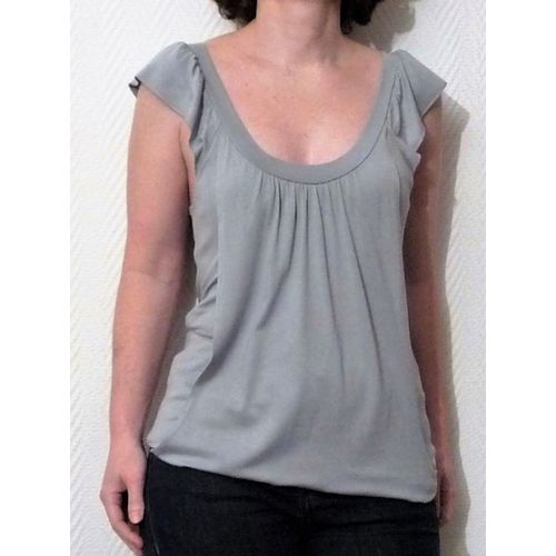 Top/ Tee Shirt Gris Bleuté- Taille Unique- So Kitsch