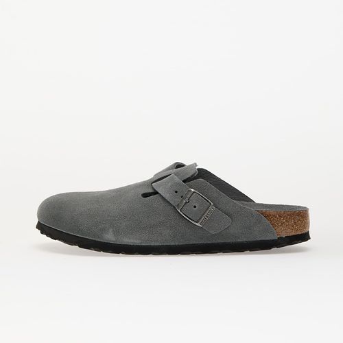 Baskets Birkenstock Boston Soft Footbed Suede Leather Basalt Gray Tonal Fb Eur
