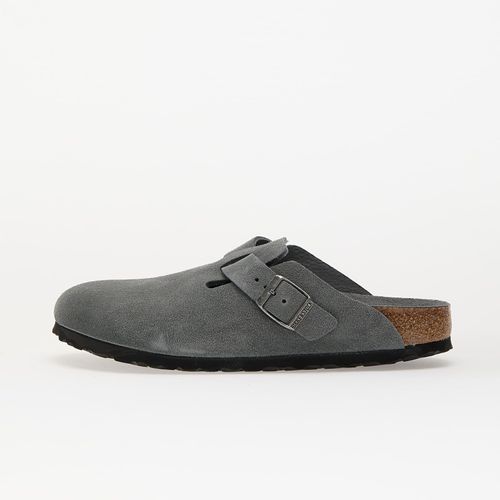 Baskets Birkenstock Boston Soft Footbed Suede Leather Basalt Gray Tonal Fb Eur