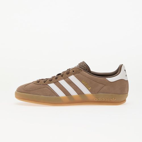 Chaussures Baskets Adidas Gazelle Indoor Earth Strata/ Ftw White/ Gold Metallic Eur
