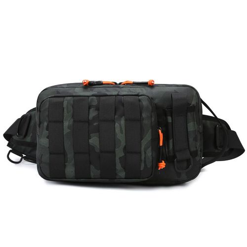 Sac De Poitrine De Camping En Plein Air,Sacs À Bandoulière Tactiques Molle,Sacs De Taille,Sac De Ceinture De Pêche,Écharpe De Voyage,Randonnée,Chasse,Sac À Dos - Type Green Camo