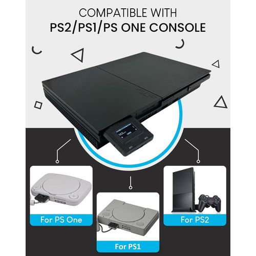 BLAZEFLUX-Carte memoire PSxMemCard PS2 PS1 PS One, 8GB MicroSD incluse, firmware upgradable, stockage illimite et Sd2psXtd, haute