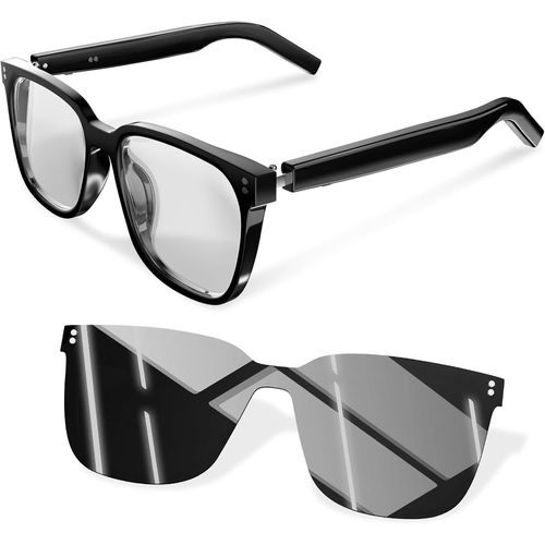 Blazeflux-Lunettes Intelligentes Anti Lumiere Bleue Bluetooth Uv400 Magnetiques Appels Mains Libres Audio Interieur Exterieur