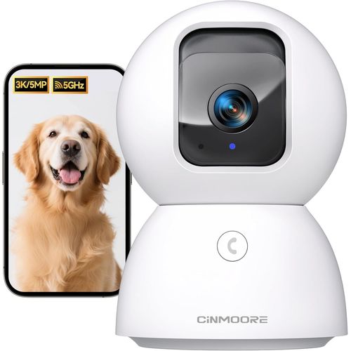 Blazeflux-Camera Securite 5g Interieur, 3k Camera Animaux Haut-Parleur/App, Ptz Wifi Surveillance Bebe, Vision Nocturne 0-Glow, Ai