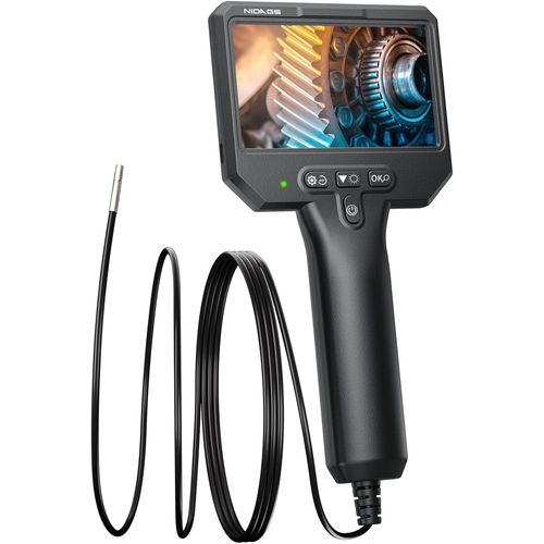 BLAZEFLUX-Endoscope NIDAGE 1920P HD 3.9mm ecran 4.3" IPS cable 1.5m semi-rigide IP67 pour mecanique auto avion