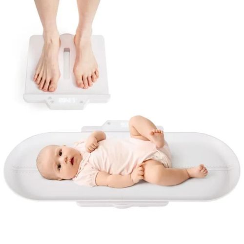 Costway Pèse Bébé Numérique Max 150kg Avec 5 Unités Et Écran Led Pour Bébés, Fonction Tare-Maintien Arrêt Automatique 73x32x7cm