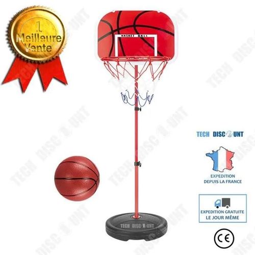 Support De Basket - Td® - S1201 - Réglable - 1,2 Mètres - Enfants - Rouge