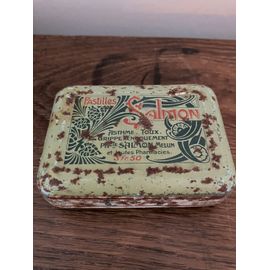 Vintage-Boite Métallique-Pastilles Salmon