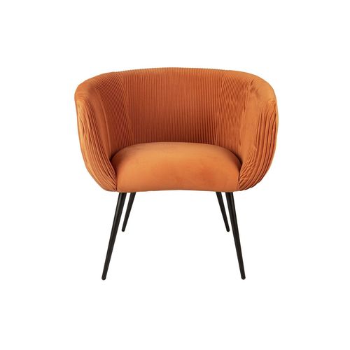 Fauteuil En Velours Majestic - Orange