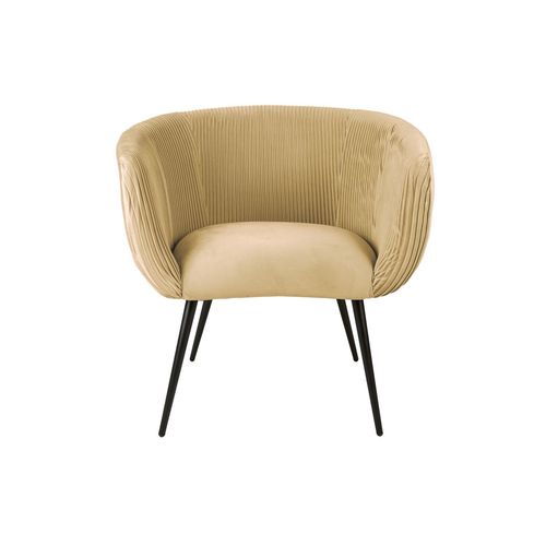 Fauteuil En Velours Majestic - Beige