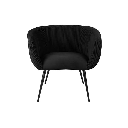 Fauteuil En Velours Majestic - Noir