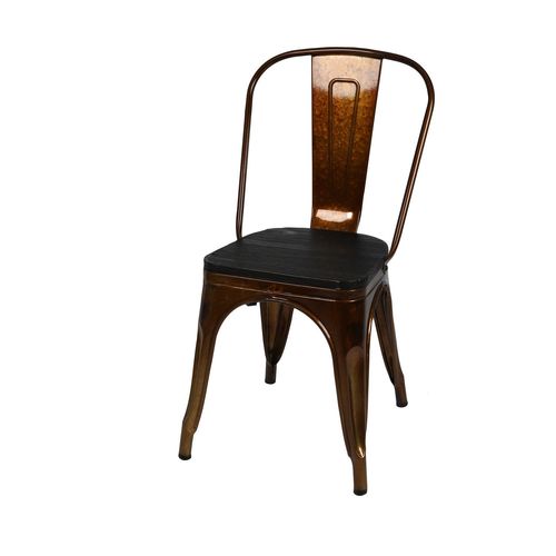 Chaise Vintage Liv H84 Cm - Doré Et Noir
