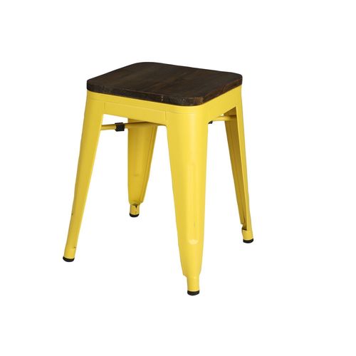 Tabouret Vintage Liv H46 Cm - Jaune