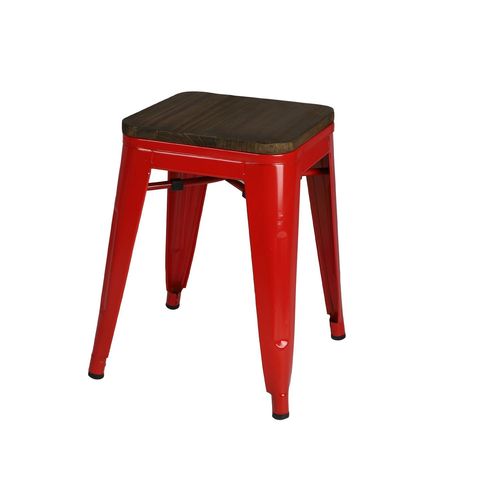 Tabouret Vintage Liv H46 Cm - Rouge