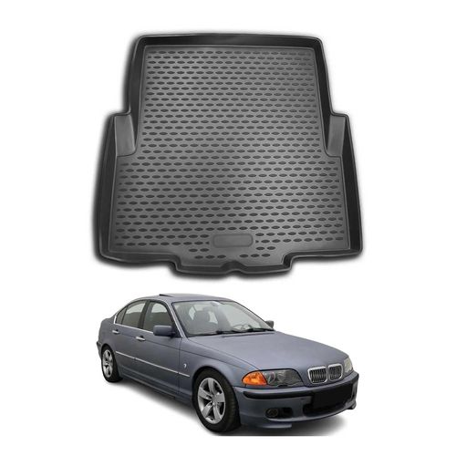 Omac Tapis De Coffre Pour Bmw Série 3 E46 Berline 1998-2007 Caoutchouc Tpe Noir