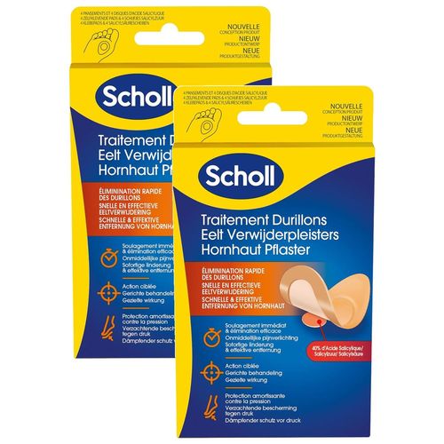 Scholl Lot De 2 Packs De 4 Pansements Coricides Durillons