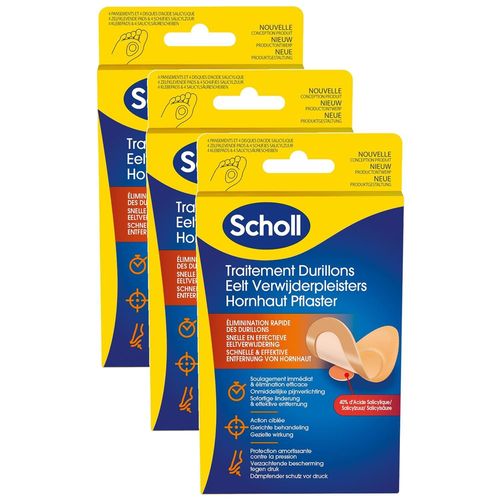 Scholl Lot De 3 Packs De 4 Pansements Coricides Durillons