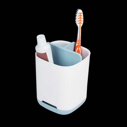 HJLIAN Support de rangement multifonctionnel pour salle de bain, porte-brosses a dents, bleu, petit format
