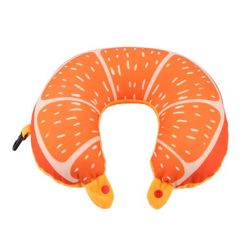 HJLIAN Coussin de voyage en forme de U, joli motif de fruits, pour la maison ou le bureau, mandarine