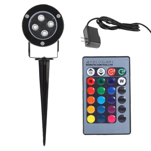 Hjlian Lampe De Jardin Led Etanche 12 W, Prise Americaine Ac85-265 V, Eclairage D'exterieur Rvb Pour Jardin Et Maison
