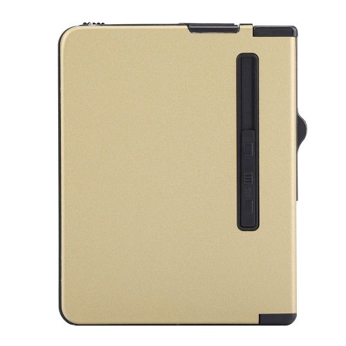 HJLIAN Etui a cigarettes en metal 2 en 1 avec briquet coupe-vent a gaz (poncage dore)