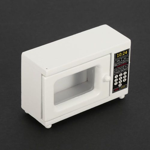 HJLIAN Four a micro-ondes miniature en bois pour maison de poupee 1:12