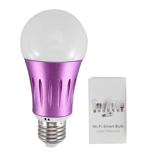 Hjlian Ampoule Led E27 Ac85-265v 7w Rgbw, Controlee Par Smartphone, Wi-Fi, Intelligente
