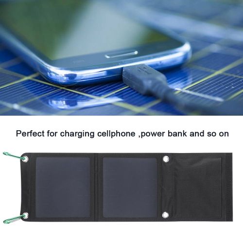 Hjlian Panneau Solaire Portable Pliable Usb 8 W, Chargeur De Batterie Pour Telephone Et Camping