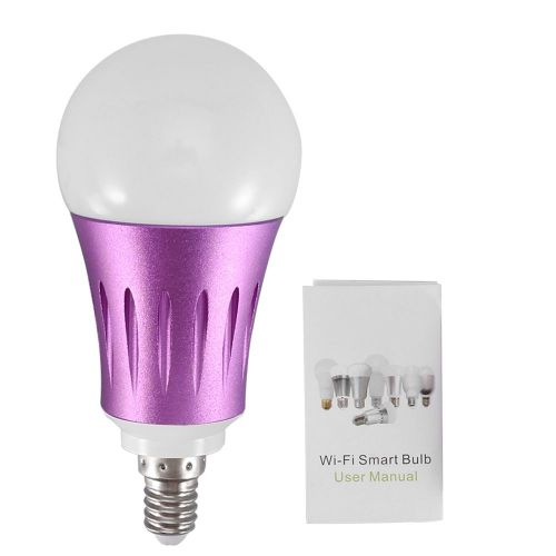 Hjlian Ampoule Led E14 Ac85-265v 7w Rgbw, Controlee Par Smartphone, Wi-Fi, Intelligente
