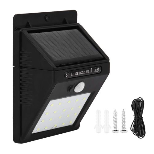 Hjlian Applique Murale Led A Energie Solaire Avec Capteur Intelligent Pour Jardin, Couloir, Route